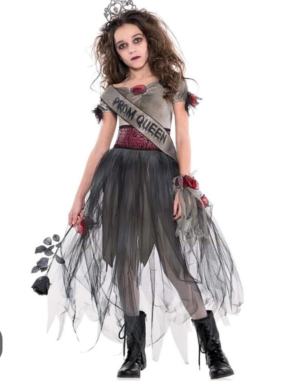 NWT Amscan Prom Corpse Zombie Queen Halloween Costume Girls Large 12-14